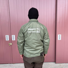 Load image into Gallery viewer, 2%ER Coach with back bore JKT Support your local logo Olive