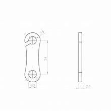 Load image into Gallery viewer, Universal Turn Signal Stay 5A Type Steel Black 2p
