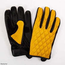 Load image into Gallery viewer, Goat Leather Diamond Stitch Gloves Yellow
