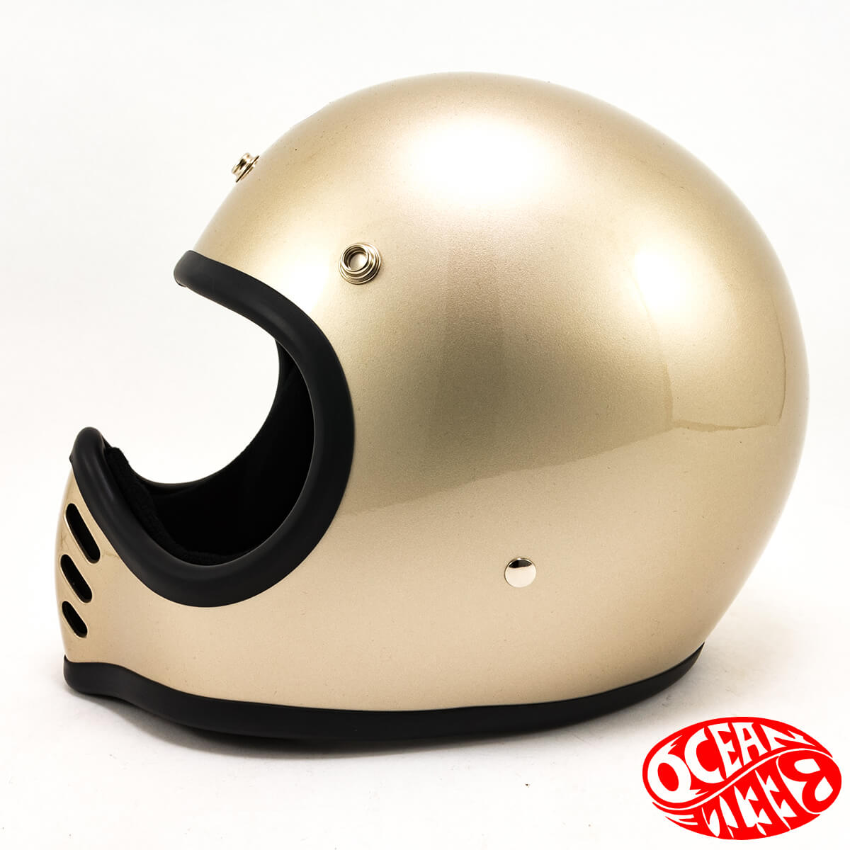 champagne colored motorcycle helmets Ocean Beetle MTX Champagne Gold