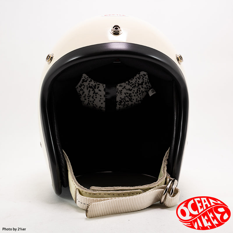 Ocean Beetle Helmet 500TX-2 Ivory White Strap