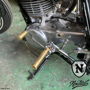 Brass Ribbed Foot Peg for Harley-Davidson