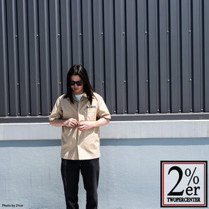 2%ER x BADPSYCHOHEAD HATER Work Shirt Beige