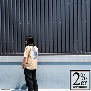 2%ER x BADPSYCHOHEAD HATER Work Shirt Beige