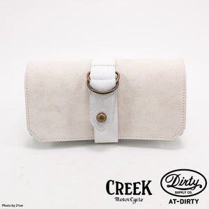 CREEK MOTORCYCLE x AT-DIRTY Leather Plain Tool Bag Ivory