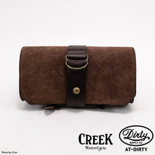 Load image into Gallery viewer, CREEK MOTORCYCLE x AT-DIRTY Leather Plain Tool Bag Brown