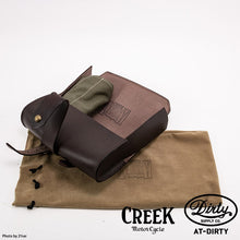 Load image into Gallery viewer, CREEK MOTORCYCLE x AT-DIRTY Leather Plain Tool Bag Brown