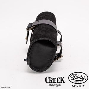 CREEK MOTORCYCLE x AT-DIRTY Leather Plain Tool Bag Black