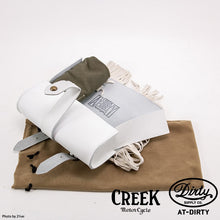 Load image into Gallery viewer, CREEK MOTORCYCLE x AT-DIRTY Leather Fringe Tool Bag Ivory