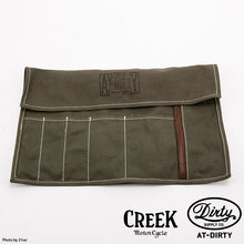 Load image into Gallery viewer, CREEK MOTORCYCLE x AT-DIRTY Leather Plain Tool Bag Brown