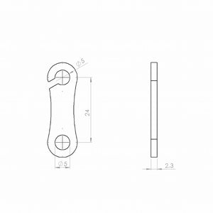 Universal Turn Signal Stay 5A Type Steel Black 2p