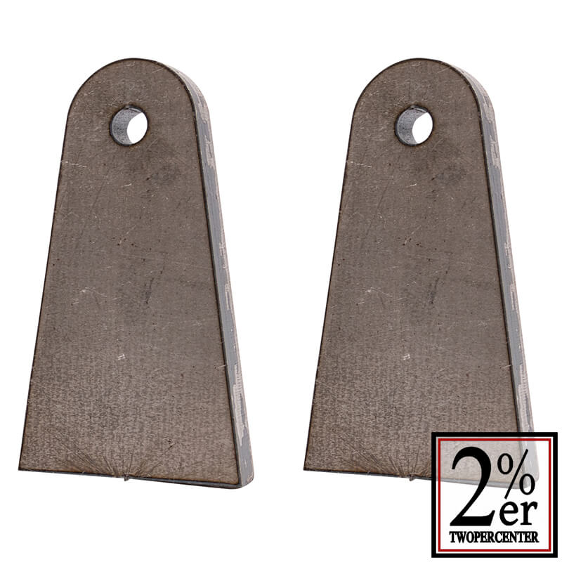 Welding Tabs, 9mm Thickness, Steel, Size L, 2 Pieces