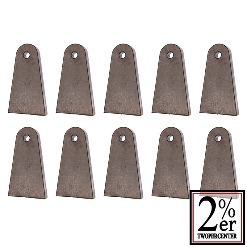 Welding Tabs, 9mm Thickness, Steel, Size L, 10 Pieces