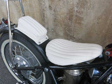 Load image into Gallery viewer, BATES Type Genuine Leather Pillion Pad with Vertical Tuck Roll