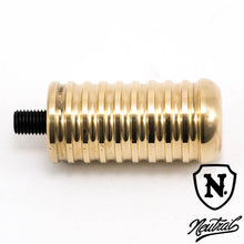 Load image into Gallery viewer, Brass Ribbed Shift Peg for Harley