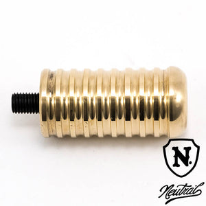 Brass Ribbed Shift Peg for Harley