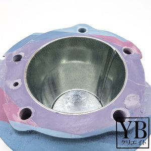 Excavator Cylinder Pot Purple/Light Blue Marble