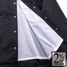 Load image into Gallery viewer, 2%ER Coach JKT Support your local logo Black