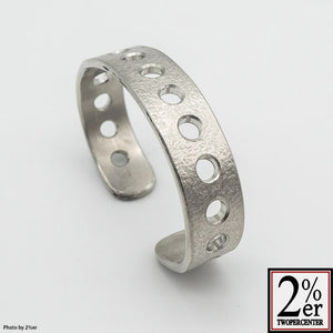 Pewter Bangle Drilled Processed by Makinagi