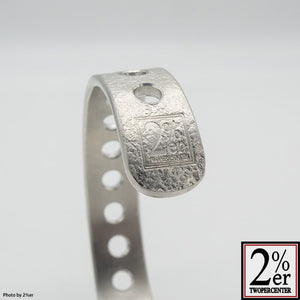 Pewter Bangle Drilled Processed by Makinagi