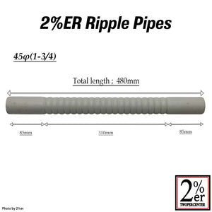 Custom Exhaust Fabrication Ripple Pipe, 45mm (1-3/4") Diameter