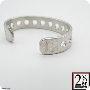 Pewter Bangle Drilled Processed by Makinagi