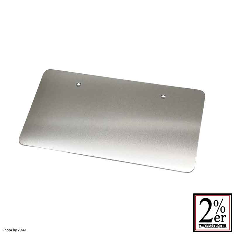 License plate reinforced aluminum back plate