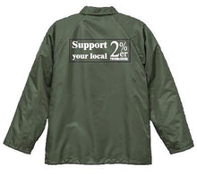 Load image into Gallery viewer, 2%ER Coach with back bore JKT Support your local logo Olive