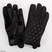 Load image into Gallery viewer, Goat Leather Diamond Stitch Gloves Black