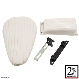 Solo Saddle Seat Kit Pillion Pad Set White SR400/500