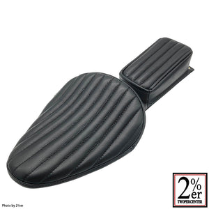 Genuine Leather STD Solo Saddle Seat/Pillion Pad Set