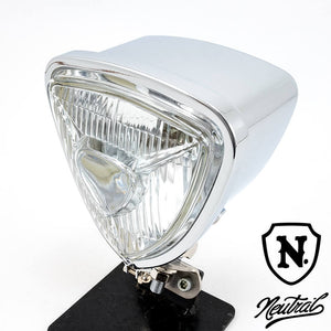 Triangle headlight with chrome HI/LO switching