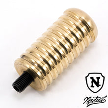 Load image into Gallery viewer, Brass Ribbed Shift Peg for Harley