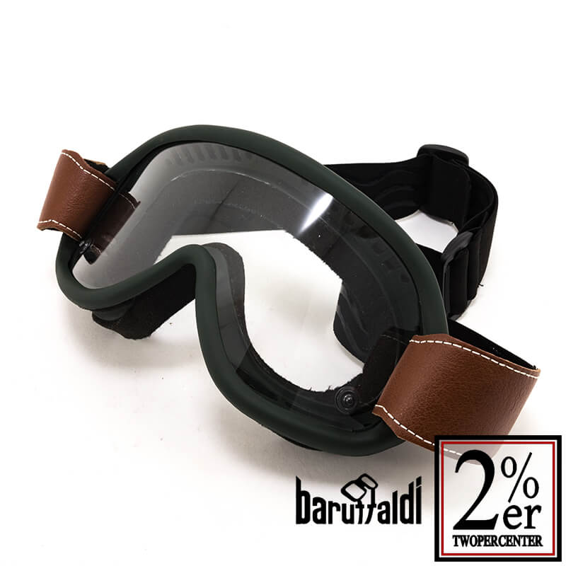 BARUFFALDI SPEED4 Goggles Green Wood Frame 3 Lens Baruffaldi