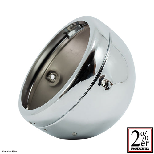 5-3/4 inch Lucas type headlight case chrome