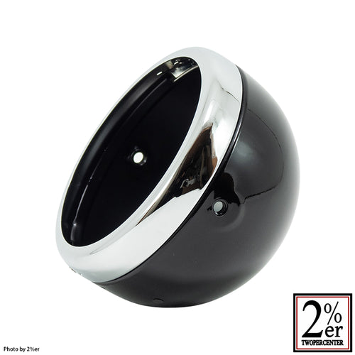 5-3/4 inch Lucas type headlight case black