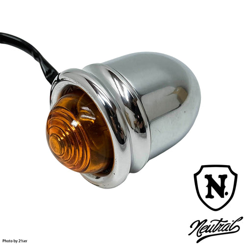 Mini Bullet Winker Light Bulb M10-P1.25 Aluminum Polish 4 Pieces Set