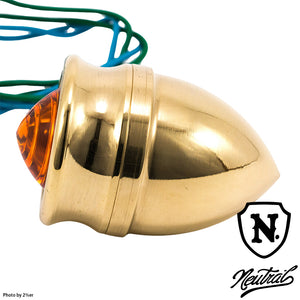 Brass machined bullet blinker set of 4