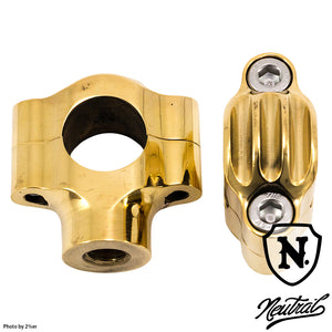 1.5inch Ribbed Shorty Riser/Brass for 1inch Handle