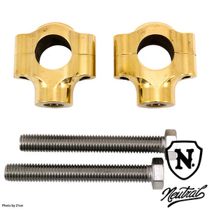 1.5inch Ribbed Shorty Riser/Brass for 1inch Handle