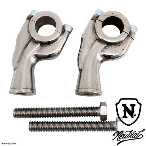 3inch Ribbed Pullback Riser / Stainless Steel for 1inch Handle