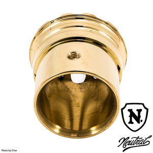 Brass Ribbed Muffler End for 1-3/4" (45mm) Pipe