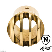 Load image into Gallery viewer, Brass Ribbed Muffler End for 1-3/4&quot; (45mm) Pipe
