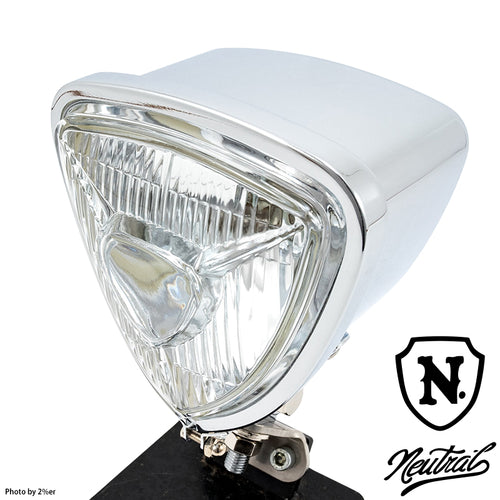 Triangle headlight with chrome HI/LO switching