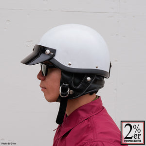 2%er Special Order Matte White OCEANBEETLE Shorty 4 Helmet