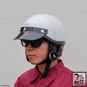 2%er Special Order Matte White OCEANBEETLE Shorty 4 Helmet