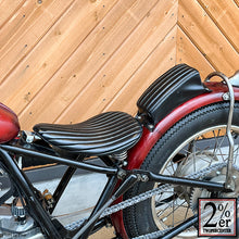 Load image into Gallery viewer, Narrow Type Bates Replica Solo Seat/Pillion Pad Set in Black