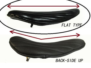 Narrow Type Bates Replica Solo Seat/Pillion Pad Set in Black