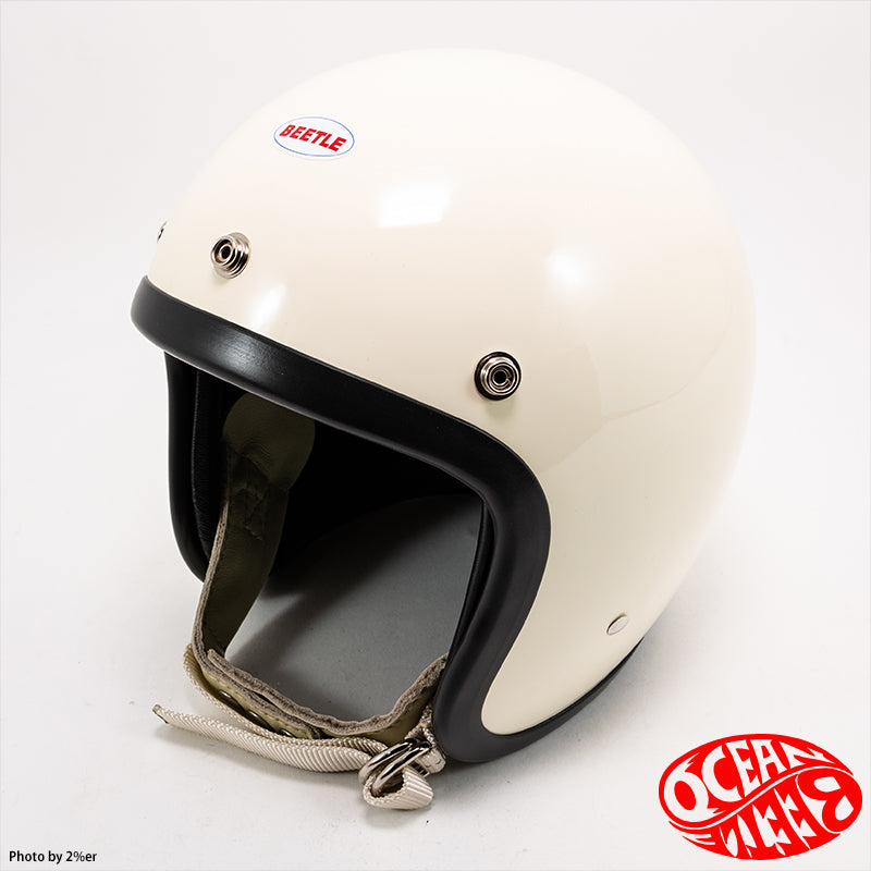 Ocean Beetle Helmet 500TX-2 Ivory White Strap