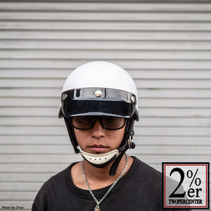 2%er Special Order Matte White OCEANBEETLE Shorty 4 Helmet